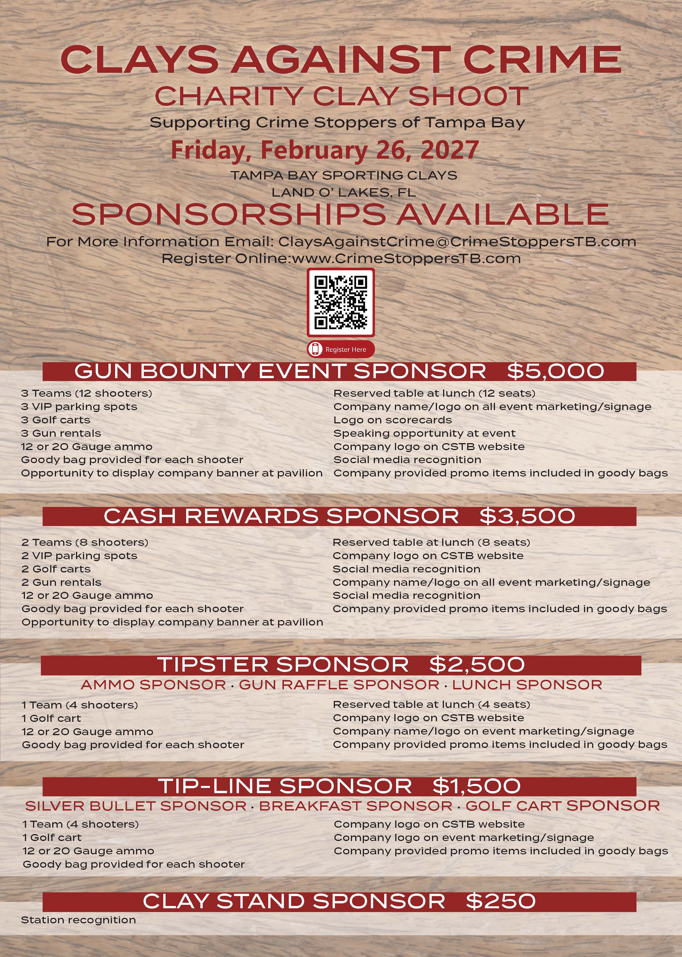 Clays Against Crime 2027 - Crime Stoppers of Tampa Bay, Inc.