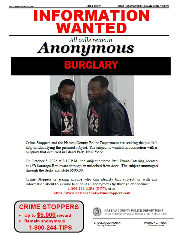 Crime of the Week - Nassau County Crime Stoppers